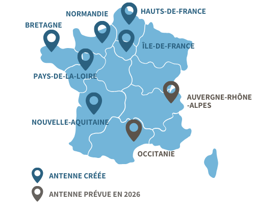 La carte des antennes